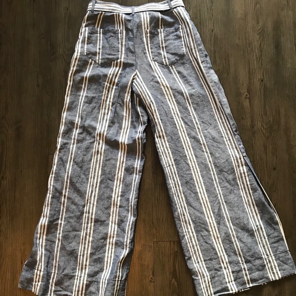 Anthropologie Wide Leg High Waist Tie Pants - Picture 4 of 5